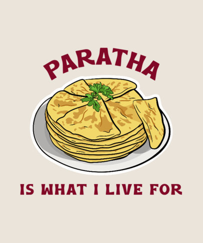 T-Shirt Design Maker for Foodies Featuring Indian Food Graphics