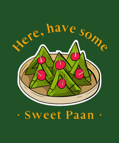 Indian Food-Themed T-Shirt Design Generator Featuring Illustrated Dishes