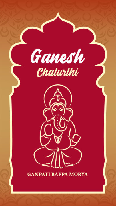 Ganesh Chaturthi-Themed Instagram Story Design Maker 3950d