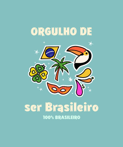 T-Shirt Design Maker with a Quote About Brazilian Pride