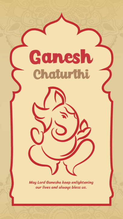 Facebook Story Design Generator Featuring an Illustration of Ganesha 3950e
