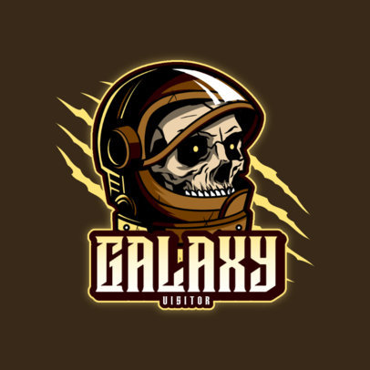Gaming Logo Generator Featuring an Astronaut Skeleton