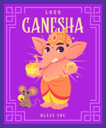Illustrated T-Shirt Design Maker to Celebrate Ganesh Chaturthi 3948a