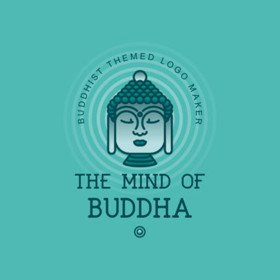Logo Template Featuring a Simple Illustration of Buddha