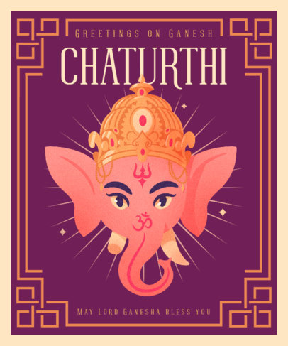 Illustrated T-Shirt Design Generator to Commemorate Ganesh Chaturthi 3948d