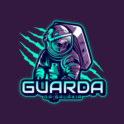Gaming Logo Maker Featuring an Undead Astronaut