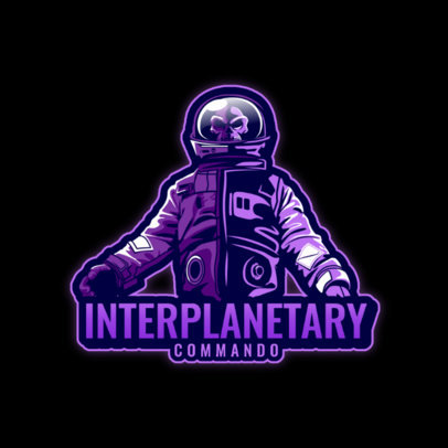 Space-Themed Logo Maker for Gamers With an Undead Astronaut Graphic
