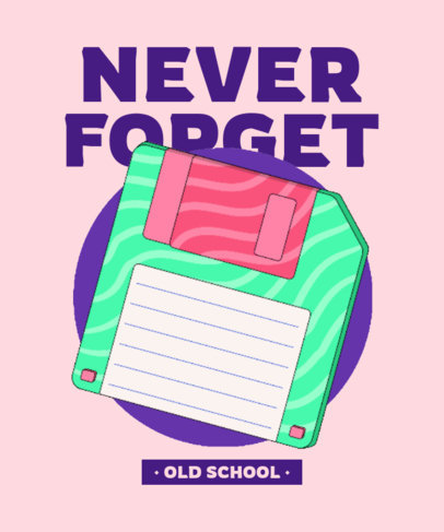 T-Shirt Design Maker Featuring a Retro Floppy Diskette