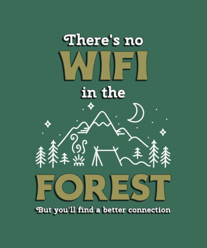 Quote T-Shirt Design Maker Featuring Bold Fonts and an Outdoor Theme 