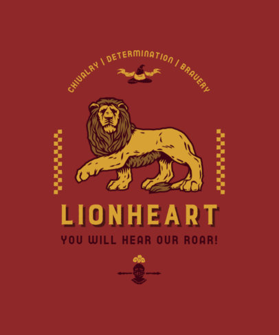 T-Shirt Design Template Featuring Illustrated Harry Potter-Inspired Characters