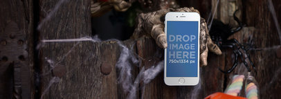 White iPhone 7 At Halloween Wide