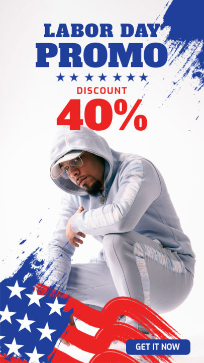 Instagram Story Creator Featuring a Labor Day Promo Ad 4320b-el1