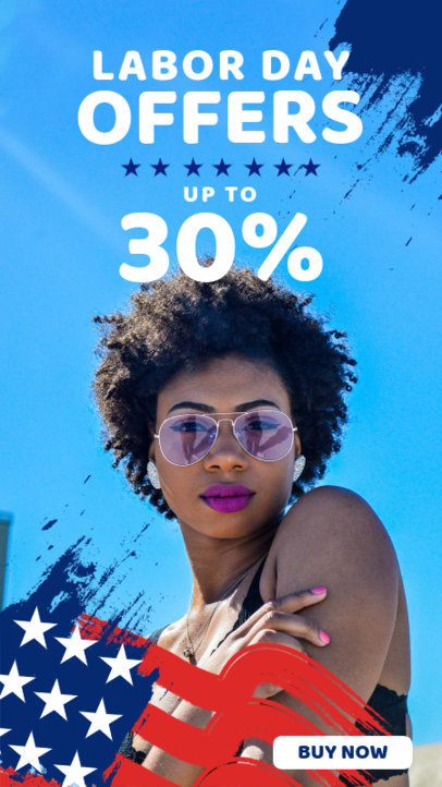 Instagram Story Generator with a Streetwear Brand's Labor Day Offer 4320c-el1