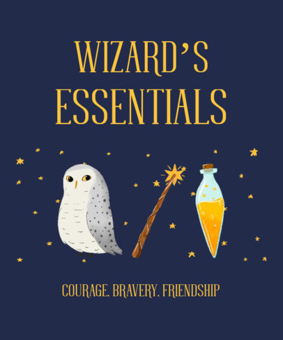 T-Shirt Design Maker Featuring Harry Potter-Inspired Illustrations
