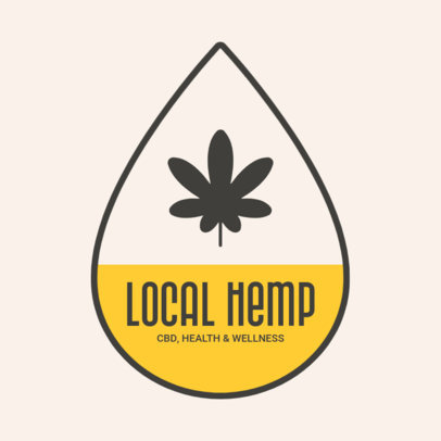 Logo Template for CBD Products Featuring Cannabis Leaf Icons