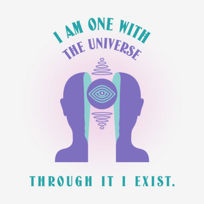 Instagram Post Maker with a Metaphysical Quote and Graphic