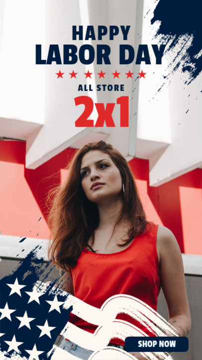 Instagram Story Maker for a Clothing Store's Labor Day Sale 4320e-el1