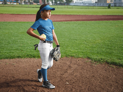 Custom Softball Jerseys - Girl at the Field a16810