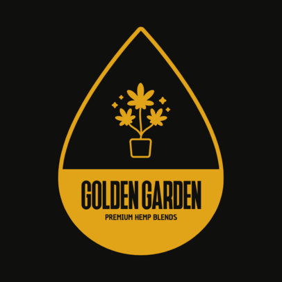 Logo Creator Featuring a Cannabis Plant for Premium Hemp Blends