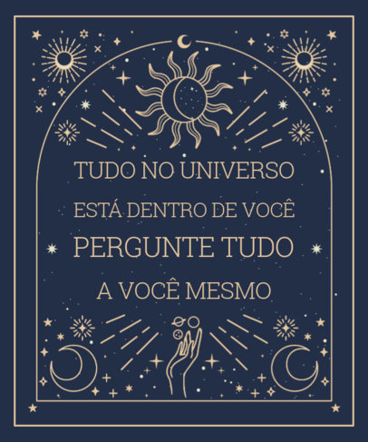 Quote T-Shirt Design Maker Featuring a Frame Graphic with a Metaphysics Vibe 3966a