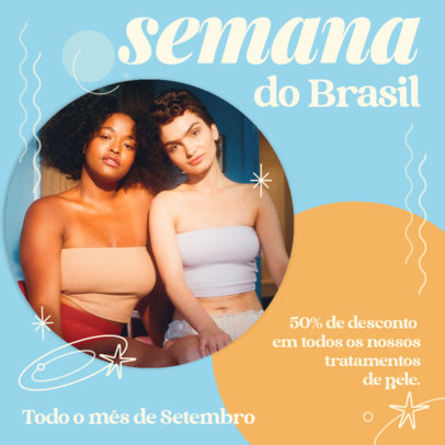 Instagram Post Design Template to Announce a Semana Do Brasil Special Offer 