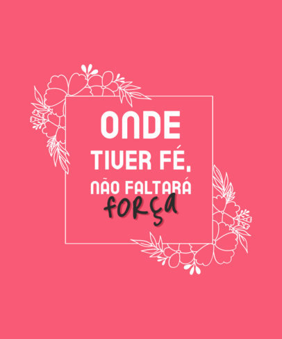 Minimal T-Shirt Design Generator With a Quote in Portuguese