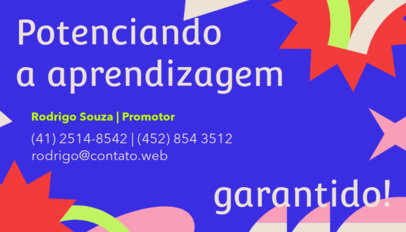 Business Card Design Template for Online Education Professionals 3973h