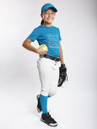 Custom Softball Jerseys - Girl Standing Inside a Studio a16808