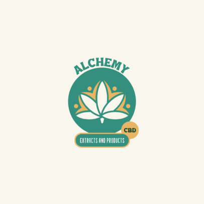 Logo Generator for a CBD Products Store with a Cannabis Leaf