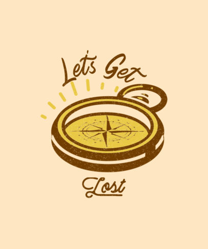 Adventurous T-Shirt Design Maker with a Graphic of a Compass