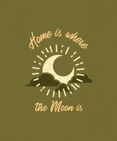 Outdoorsy T-Shirt Design Maker with a Graphic of the Moon