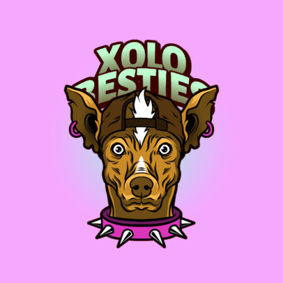 Logo Maker for a Streetwear Brand Featuring a Cool Dog Graphic