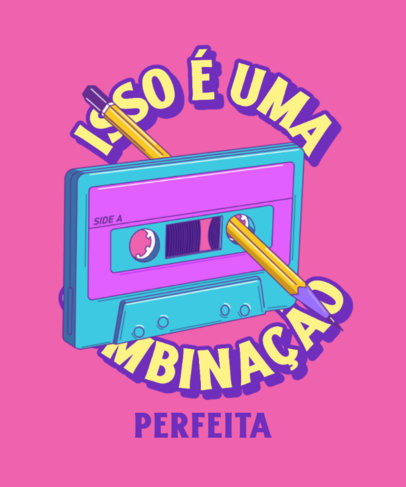 Retro T-Shirt Design Generator Featuring a Cassette Graphic 