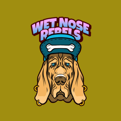 Logo Generator for a Streetwear Brand With a Dog Illustration