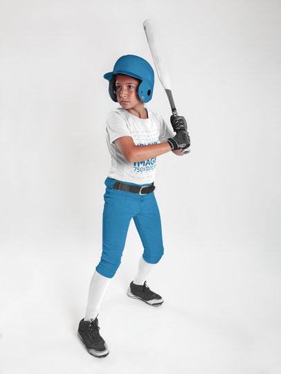 Custom Softball Jerseys - Focused Girl Holding the Bat a16815