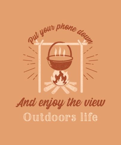 Mindful T-Shirt Design Template for an Adventurer