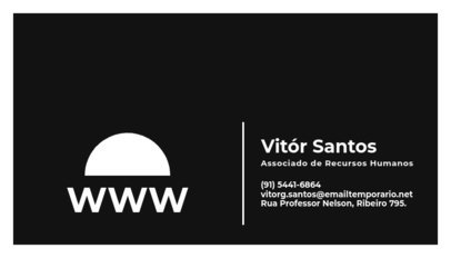 Simple Business Card Design Template for a Human Resources Specialist