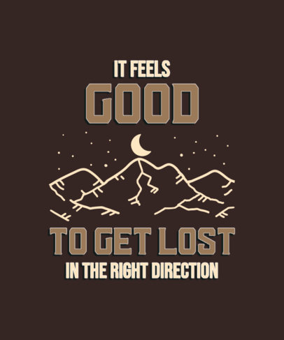 T-Shirt Design Maker Featuring a Night Landscape and a Quote
