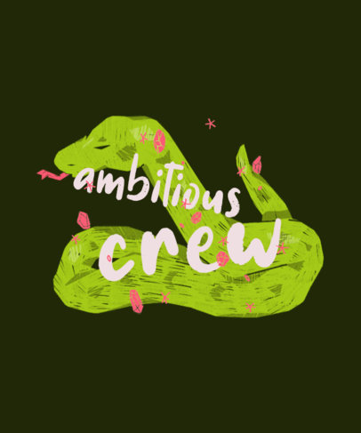 T-Shirt Design Maker with a Magic Snake Graphic Inspired by Harry Potter