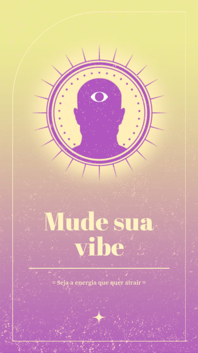 Instagram Story Design Creator With an Esoteric Quote in Portuguese