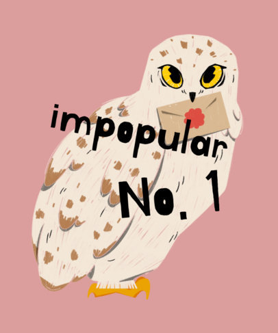 Harry Potter-Inspired T-Shirt Design Maker Featuring a Magic Owl 