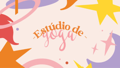 Yoga-Themed Business Card Design Maker With a Colorful Style