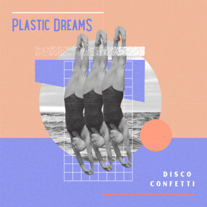 Album Cover Generator for EDM Artists Featuring Vintage Photos and Abstract Shapes 4587b