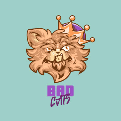 Logo Maker for Clothing Brands Featuring a Tough Cat Illustration