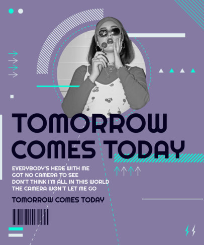 T-Shirt Design Creator Featuring Neon Abstract Graphics and a Quote 