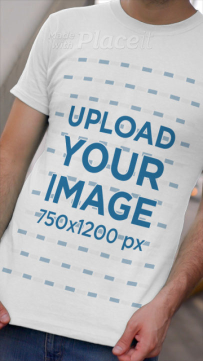 Video Featuring a Bearded Man Showcasing His T-Shirt