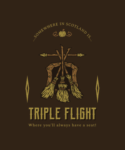 T-Shirt Design Creator Featuring Magical Broomsticks 4851h