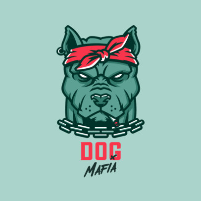 Clothing Brand Logo Maker With a Tough Pitbull Graphic