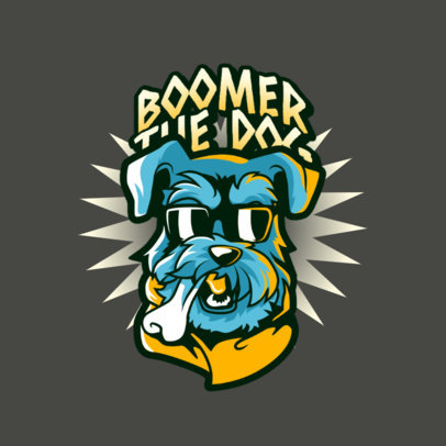 Logo Generator for Clothing Brands With a Dog Wearing Streetwear