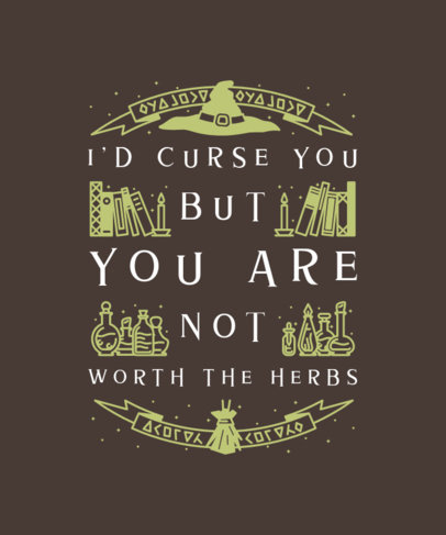T-Shirt Design Generator with a Fun Quote Inspired by Harry Potter
